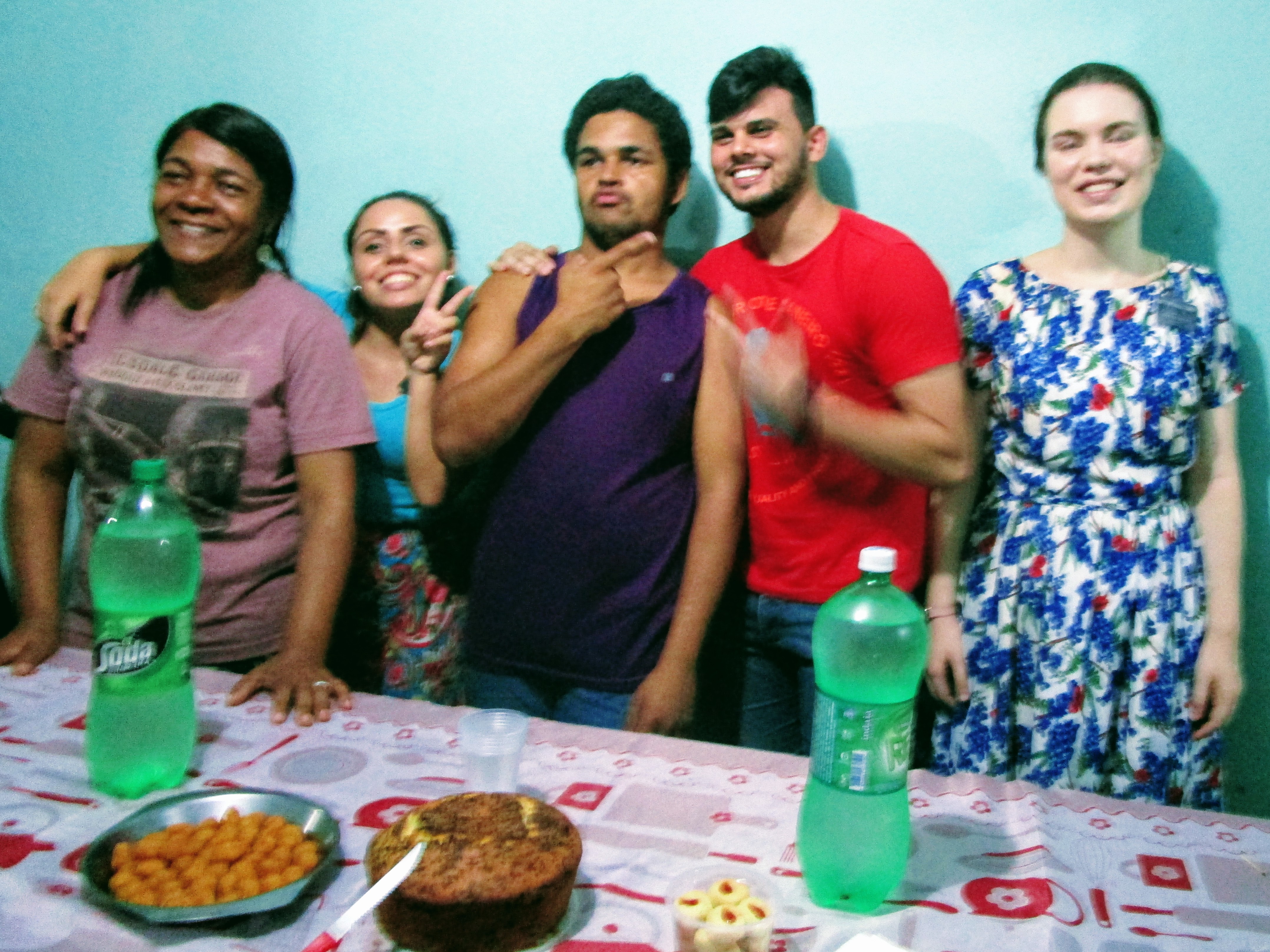 This was a family home evening for a recent convert who had a birthday. He had never had a birthday celebration before and was very excited.  