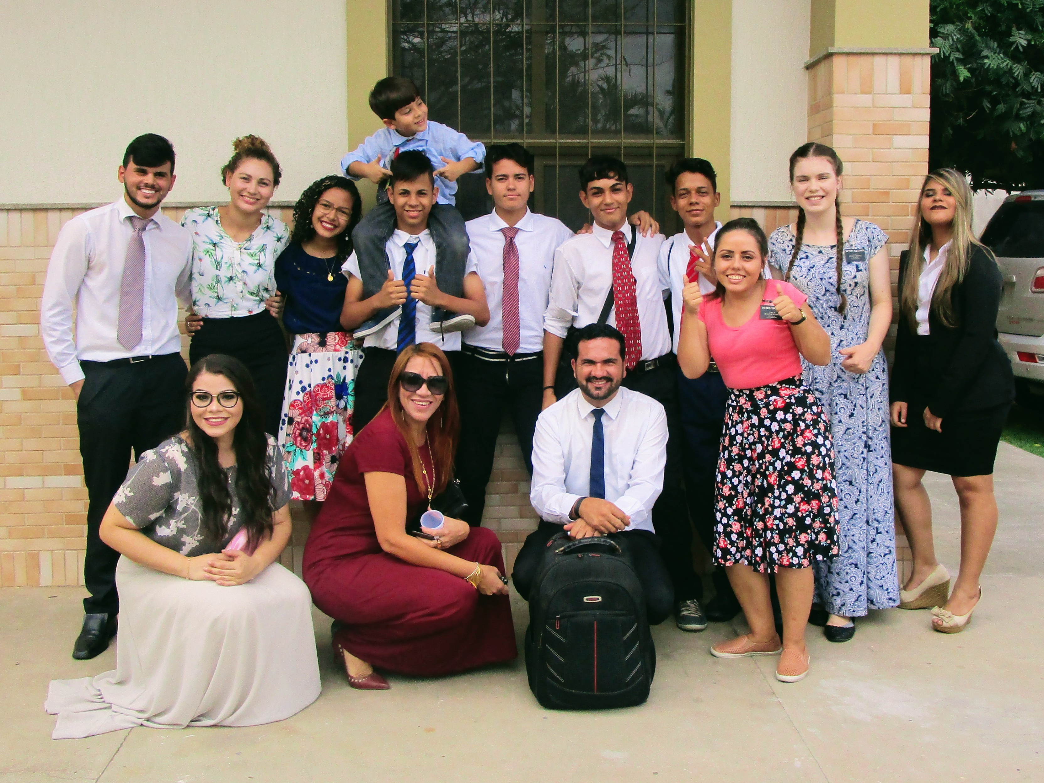 Sister Porcote and I and people we know at "District Conference" which is like stake conference [a semi-annual meeting where several wards or church congregations meet together] but for branches [these are smaller church congregations for locales where there aren't as many church members]. 